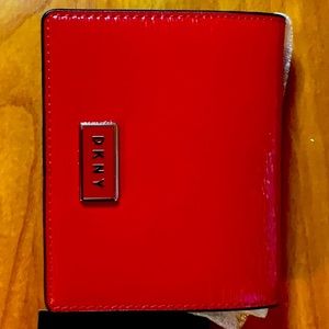 DKNY GIGI RED FLAT WALLET